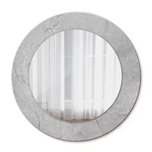 Lustro dekoracyjne okrągłe Szary cement - Lustra - miniaturka - grafika 1