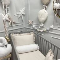 Pościel dla dzieci - Pościel z wypełnieniem - różne rozmiary - beżowa z falbanką - miniaturka - grafika 1