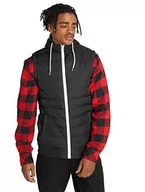 Garnitury - Urban Classics Męska kamizelka z kapturem, mała bąbelkowa, różnokolorowy (blk/wht 50), XXL - miniaturka - grafika 1