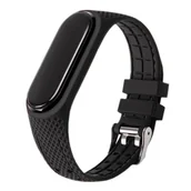 Akcesoria do pulsometrów i zegarków sportowych - PASEK OPASKA SPORTOWA do XIAOMI MI BAND 5/6 (czarna) - miniaturka - grafika 1