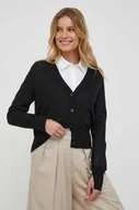 Swetry damskie - Calvin Klein sweter wełniany damski kolor czarny lekki - miniaturka - grafika 1