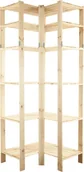 Szafy i regały magazynowe - Wamar-Sosenka MAXI Regał Narożny Drewniany 230x85x50 cm 6 Półek ażurowych Surowy Drewno sosnowe Naturalny MAXI-6WA - miniaturka - grafika 1