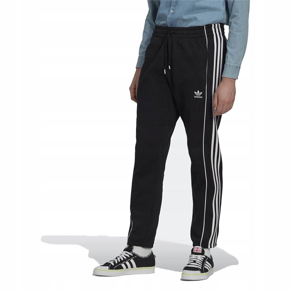 Spodnie Dresowe Adidas Rekive Czarne Dres Męskie Bawełna Czarny Roz. Xs