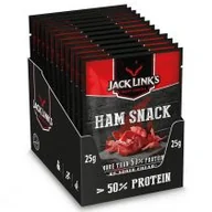 Pasztet i przetwory mięsne - Jack Links Suszona szynka Ham Snack zgrzewka 12 x 25 g - miniaturka - grafika 1
