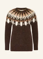 Swetry damskie - Gant Sweter Z Dodatkiem Alpaki braun - GANT - miniaturka - grafika 1