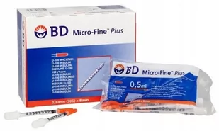 Strzykawki insulinowe BD Micro Fine Plus 0,5 ml - Akcesoria dla osób starszych i niepełnosprawnych Strzykawki insulinowe BD Micro Fine Plus 0,5 ml - Akcesoria dla osób starszych i niepełnosprawnych - miniaturka - grafika 1