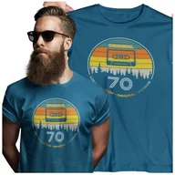 Koszulki męskie - Koszulka na 70 urodziny na SIEDEMDZIESIĄTKĘ Original 70 premium edition kolor petrol blue - miniaturka - grafika 1