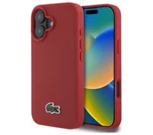 Etui i futerały do telefonów - Lacoste Iconic Petit Pique Woven Logo do iPhone 16 Czerwony - miniaturka - grafika 1