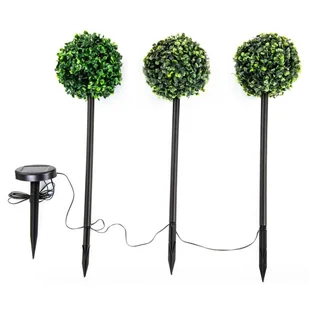 Zestaw lamp solarnych 3 kul bukszpanowych 27led - Lampy ogrodowe - miniaturka - grafika 9