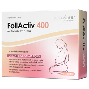 Activlab Pharma FoliActiv 400, 60 tabletek - Witaminy i minerały - miniaturka - grafika 1