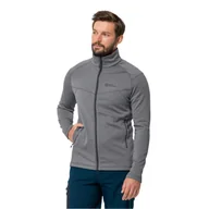Bluzy męskie - Bluza polarowa męska Jack Wolfskin FORTBERG FZ M phantom - M - miniaturka - grafika 1
