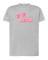 Koszulki i topy damskie - Koszulka dla Narzeczonej Ślub Panieński Bride Szara L - miniaturka - grafika 1