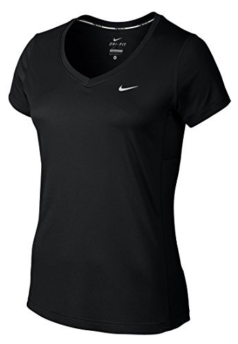 Nike Miler V-Neck - Damska koszulka z dekoltem w serek