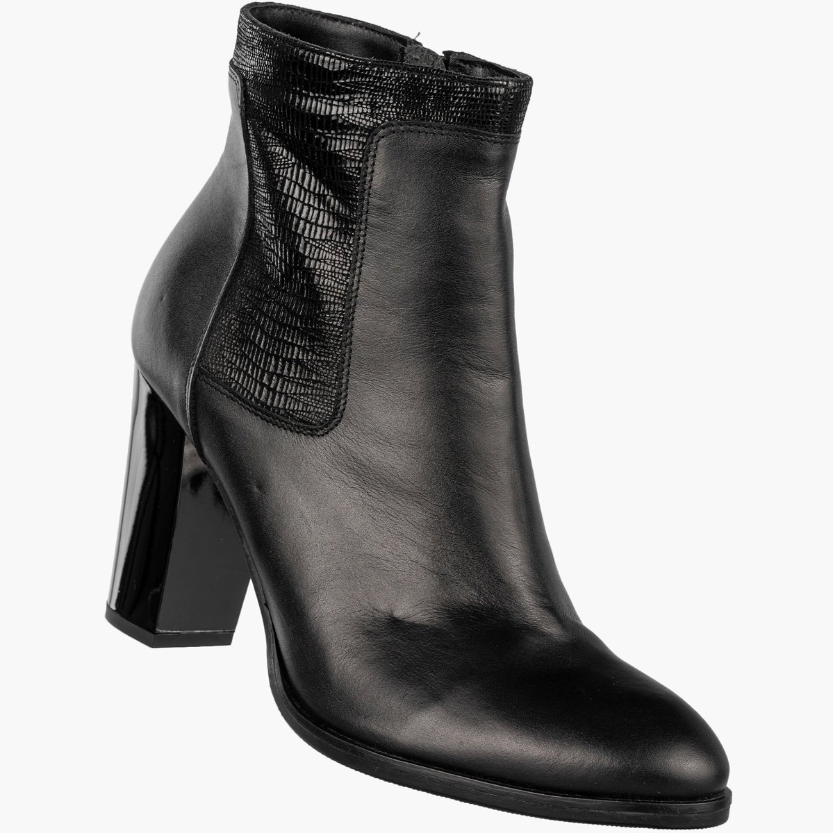 Botki Damskie Skórzane Buty Na Słupku Zimowe Elegancka Czarne Darex B-160/3 Czarny 40