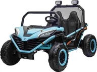 Pojazdy elektryczne dla dzieci - Ramiz Auto Na Akumulator Pojazd Buggy FASTER 4x4 Niebieski MP3 LED Ekoskóra - miniaturka - grafika 1