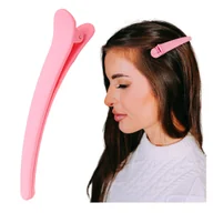 Ozdoby do włosów - Spinka do Włosów Różowa Duża Klips Fryzjerska z Ząbkami Lekka i Wytrzymała - miniaturka - grafika 1