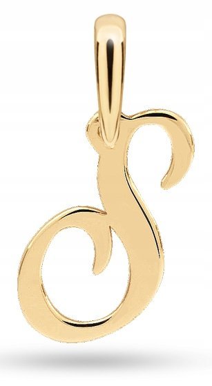 ZŁOTA MODNA ZAWIESZKA LITERKA S 333