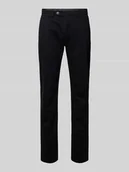 Spodnie męskie - Spodnie materiałowe o kroju slim fit z kieszeniami z tyłu - miniaturka - grafika 1