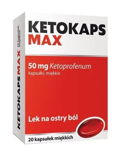 Hasco-Lek PRZEDSIĘBIORSTWO PRODUKCJI FARMACEUTYCZNEJ L Ketokaps Max 50 mg 20 kapsułek 3768722