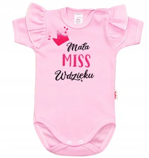 BODY NAPIS nadruk MISS WDZIĘKU r 80 KLEKLE - Body dla niemowląt - miniaturka - grafika 1