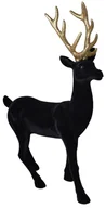 Ozdoby bożonarodzeniowe - Renifer welurowy, czarny, duży, 32x10x45 cm - miniaturka - grafika 1