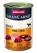 Mokra karma dla psów - Animonda Grancarno Adult Dog smak: Wołowina + Indyk 400g - miniaturka - grafika 1