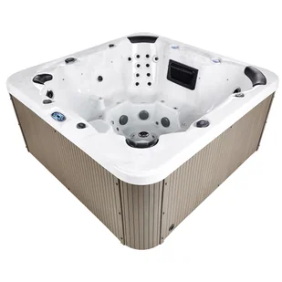 Wanna ogrodowa z hydromasażem LED VILLARRICA Biały - Baseny ogrodowe - miniaturka - grafika 1