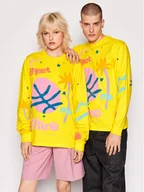 Bluzki damskie - Market Longsleeve Unisex Meet Me Offline 398000330 Żółty Regular Fit - miniaturka - grafika 1