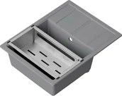 Zlewozmywaki - Horizon Zlewozmywak granitowy 1-komorowy z ociekaczem titan - miniaturka - grafika 1