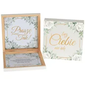 Dekoratorstwo - PUDEŁKO Z PROŚBĄ DLA ŚWIADKA ŚWIADKOWEJ BIAŁE Z2 - miniaturka - grafika 1