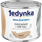Emalie - Farba akrylowa Jedynka DecoProtect Drewno i Metal Mat Beżowy 0,2 l - miniaturka - grafika 1