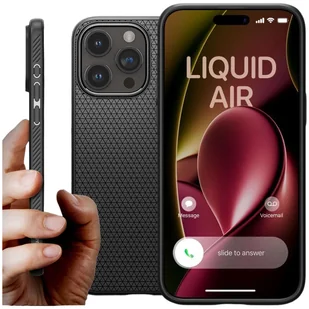 Etui do iPhone 15 Pro Spigen Liquid Air Case obudowa plecki ochronne Matte Black - Etui i futerały do telefonów - miniaturka - grafika 16