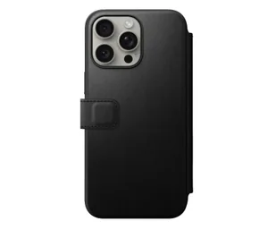 Nomad Modern Leather Folio iPhone 15 Pro Max black - Etui i futerały do telefonów - miniaturka - grafika 1