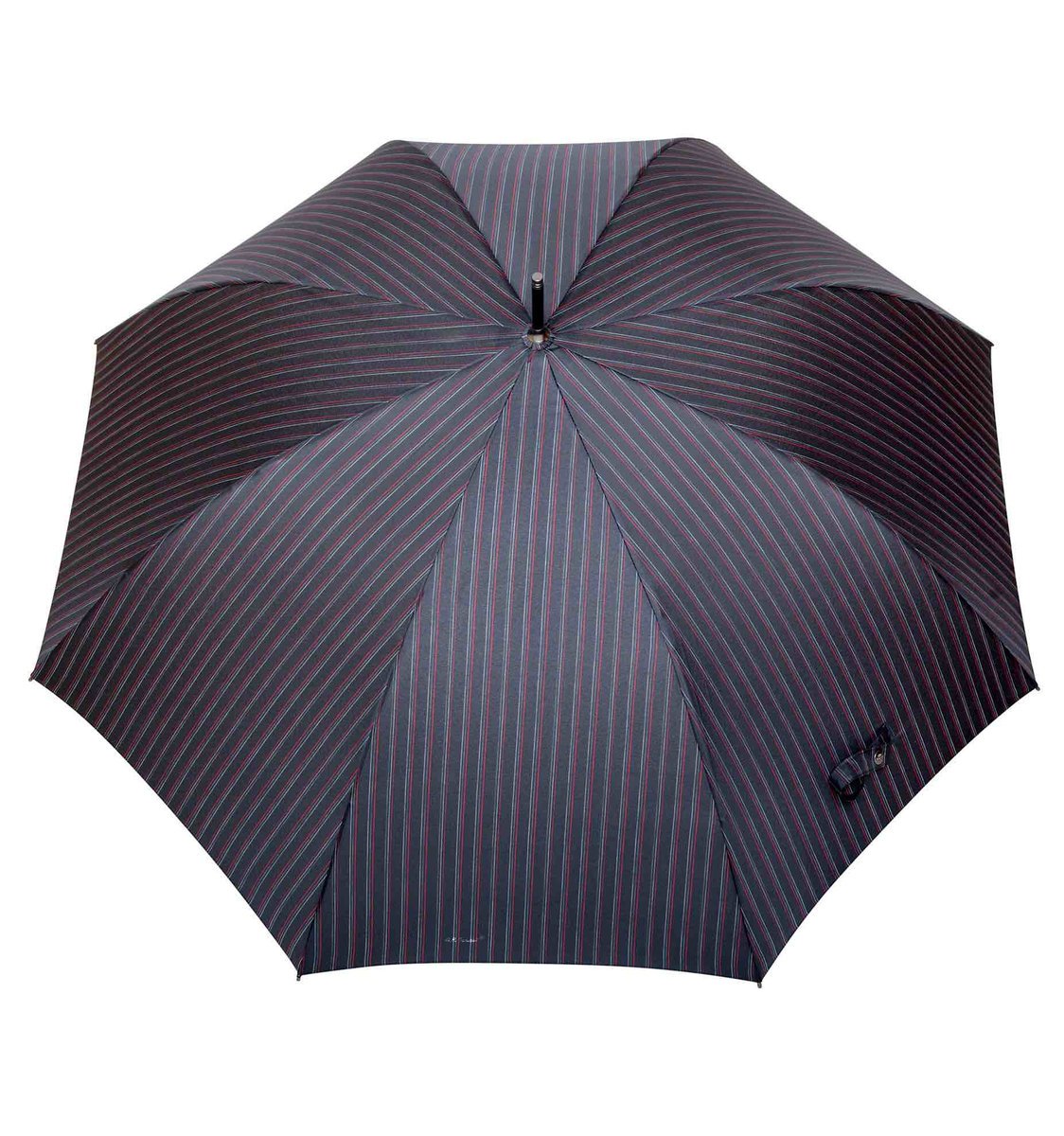 Parasol Długi Męski Klasyczny, wzór Prążki czarny