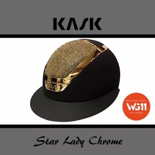 Kask Sport Kask Star Lady Chrome WG11 - KASK - black/gold Swarovski on the rock aureum - roz. 53-56 - Kaski do jazdy konnej - miniaturka - grafika 1