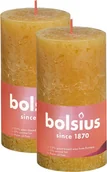 Świece - Bolsius Świeca rustykalna Shine 60H 13CM 2szt MIODOWY ZÓŁTY BOLSIUS2948 - miniaturka - grafika 1