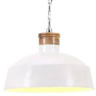 Lampy pozostałe - VidaXL Industrialna lampa wisząca, 32 cm, biała, E27 320834 - miniaturka - grafika 1