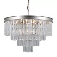 Lampy sufitowe - Italux Verdes PND-44372-8A-SLVR-BRW PND-44372-8A-SLVR-BRW - miniaturka - grafika 1