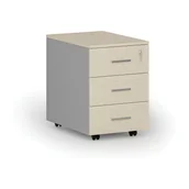 Szafki biurowe - Kontenerek biurowy mobilny PRIMO GRAY, 3 szuflady, szary/brzoza - miniaturka - grafika 1