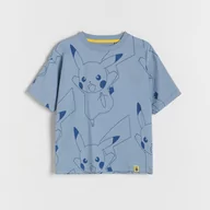 Koszulki dla chłopców - Reserved - T-shirt oversize Pokémon - Niebieski - miniaturka - grafika 1
