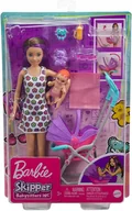 Lalki dla dziewczynek - Barbie Lalka Skipper Opiekunka Dziecięca z Wózkiem GXT34 - miniaturka - grafika 1