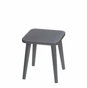 Taboret lub hocker kwadratowy ze sklejki Dark Moon, Wykończenie nogi - buk - farba grafitowa, Wysokość [cm] - 34, Wymiar siedziska [cm] - 30x30 - Taborety i hokery - miniaturka - grafika 1