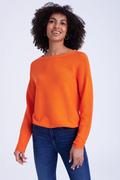 Swetry damskie - Pomarańczowy, luźny sweter - Greenpoint - miniaturka - grafika 1