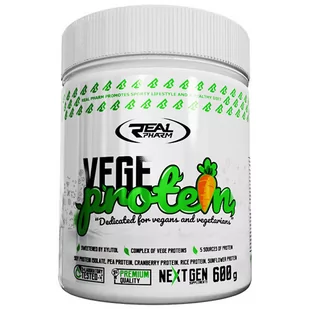 Real Pharm Vege Protein 600g - Odżywki białkowe - miniaturka - grafika 1