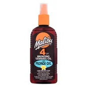 Balsamy i kremy do opalania - Malibu Bronzing Tanning Oil Monoi Oil SPF4 preparat do opalania ciała 200 ml dla kobiet - miniaturka - grafika 1