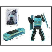 Figurki dla dzieci - ROBOT POCIĄG 10CM METAL 39085 HIPO - miniaturka - grafika 1