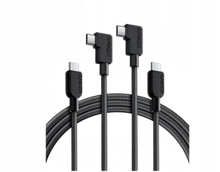 2X Kabel Anker USB C do USB C 1,8 M 240 W z wtyczką pod kątem 90°(2 SZTUKI) - Kable USB - miniaturka - grafika 1