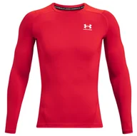 Koszulki sportowe męskie - Męska koszulka Under Armour HG Armour Comp LS Rozmiar: M / Kolor: czerwony - miniaturka - grafika 1