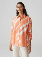Koszule damskie - OPUS Koszula w kolorze pomarańczowo-białym - miniaturka - grafika 1