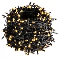 Oświetlenie świąteczne - Łańcuch świetlny 600 LED IP44 60m Zimny Biały Czarny Kabel - miniaturka - grafika 1